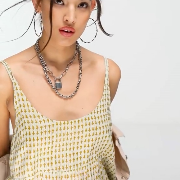 Free People Midnight Dance Print Maxi Dress Light Grey Combo - Picture 15 of 16